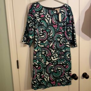 EUC retro Banana Republic Size 10, 100% polyester shell dress